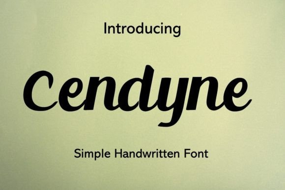 Cendyne: A Script Typeface for Elegant Design