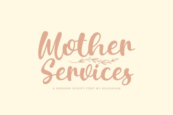 Mother Services Font for Creative Brands