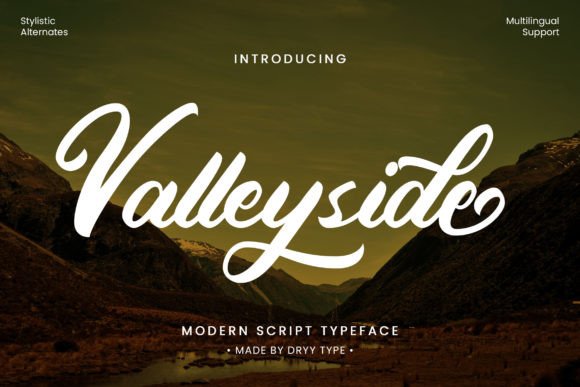 Valleyside: A Stylish Script Font